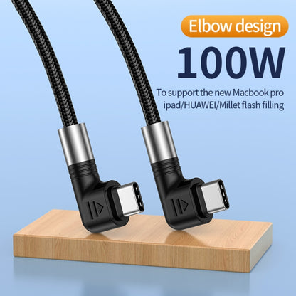 A9 100W USB-C/Type-C to USB-C/Type-C Double Elbow Data Cable