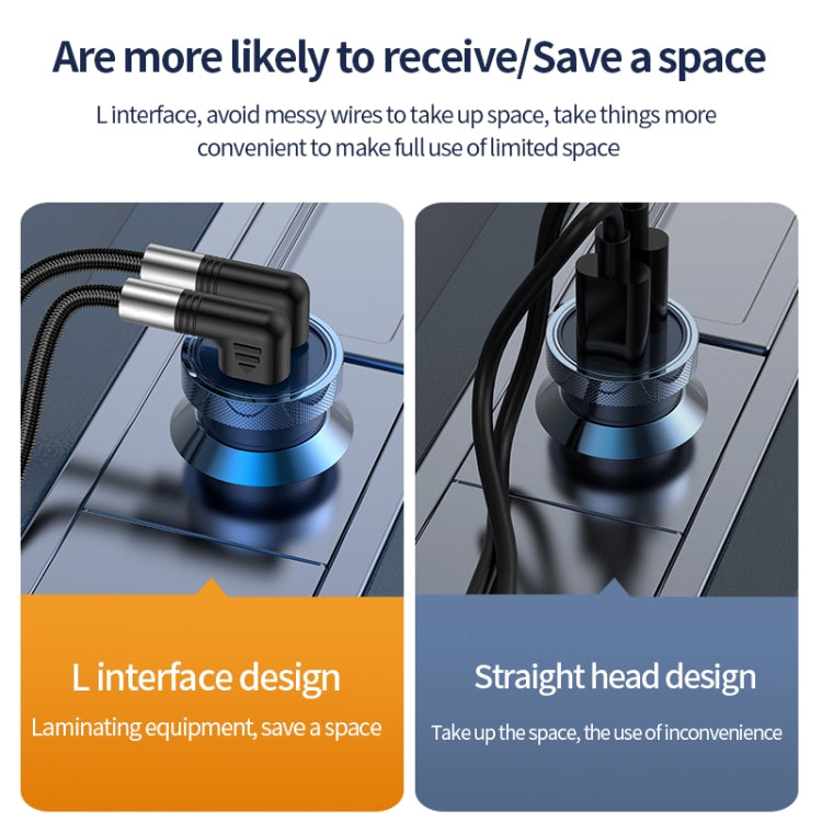 A9 100W USB-C/Type-C to USB-C/Type-C Double Elbow Data Cable