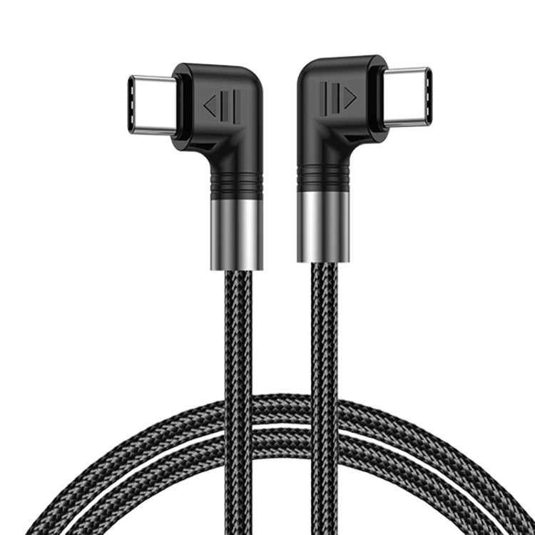 A9 100W USB-C/Type-C to USB-C/Type-C Double Elbow Data Cable
