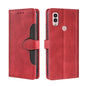 Skin Feel Magnetic Buckle Leather Phone Case, For Motorola Moto G53 5G/G13 4G/G23 4G, For Motorola Moto G73 5G, For OPPO Reno8 T 5G/A1 Pro 5G, For Xiaomi Redmi 12C 4G, For Kyocera Android One S10, For OnePlus Ace 2/11R