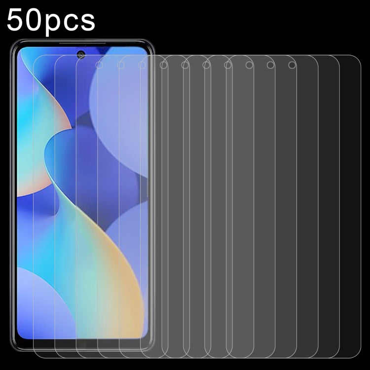 50pcs 0.26mm 9H 2.5D Tempered Glass Film