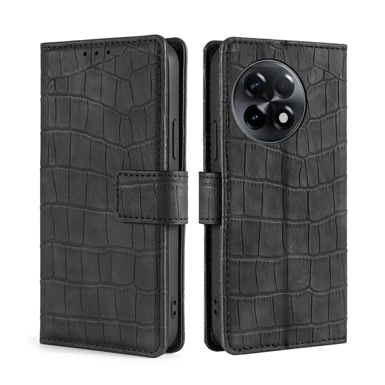 Skin Feel Crocodile Magnetic Clasp Leather Phone Case