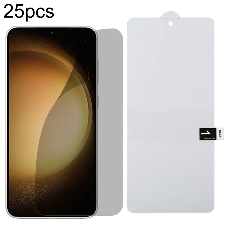 25pcs Full Cover Anti-spy Screen Protector Explosion-proof Hydrogel Film Support Unlocking