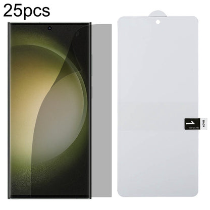 25pcs Full Cover Anti-spy Screen Protector Explosion-proof Hydrogel Film Support Unlocking