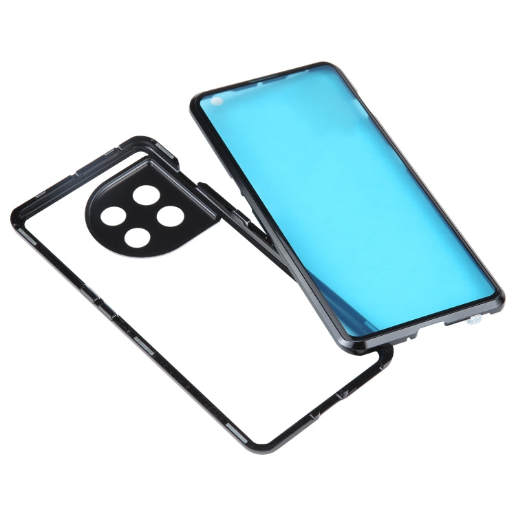 Full Cover Magnetic Metal Tempered Glass Phone Case