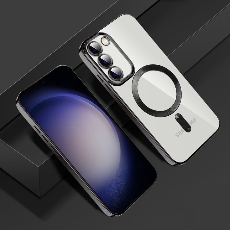 CD Texture Plating TPU MagSafe Phone Case with Lens Film, For Samsung Galaxy S23 5G, For Samsung Galaxy S23+ 5G, For Samsung Galaxy S23 Ultra 5G