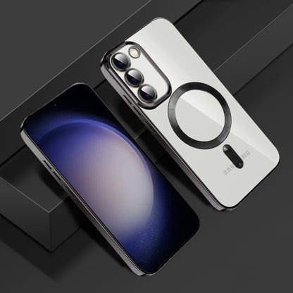 CD Texture Plating TPU MagSafe Phone Case with Lens Film, For Samsung Galaxy S23 5G, For Samsung Galaxy S23+ 5G, For Samsung Galaxy S23 Ultra 5G