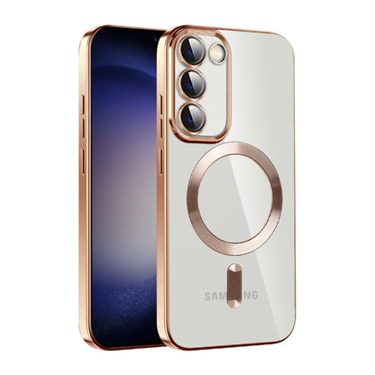 CD Texture Plating TPU MagSafe Phone Case with Lens Film, For Samsung Galaxy S23 5G, For Samsung Galaxy S23+ 5G, For Samsung Galaxy S23 Ultra 5G