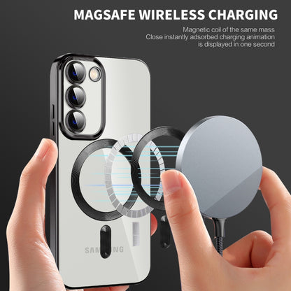 CD Texture Plating TPU MagSafe Phone Case with Lens Film