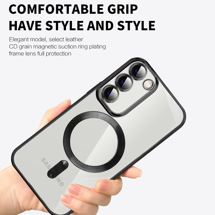 CD Texture Plating TPU MagSafe Phone Case with Lens Film