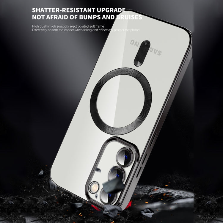 CD Texture Plating TPU MagSafe Phone Case with Lens Film, For Samsung Galaxy S23 5G, For Samsung Galaxy S23+ 5G, For Samsung Galaxy S23 Ultra 5G