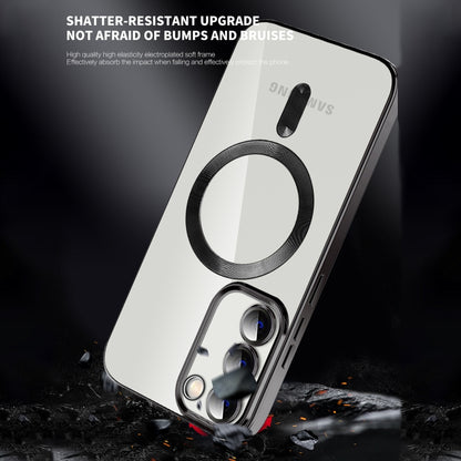 CD Texture Plating TPU MagSafe Phone Case with Lens Film, For Samsung Galaxy S23 5G, For Samsung Galaxy S23+ 5G, For Samsung Galaxy S23 Ultra 5G