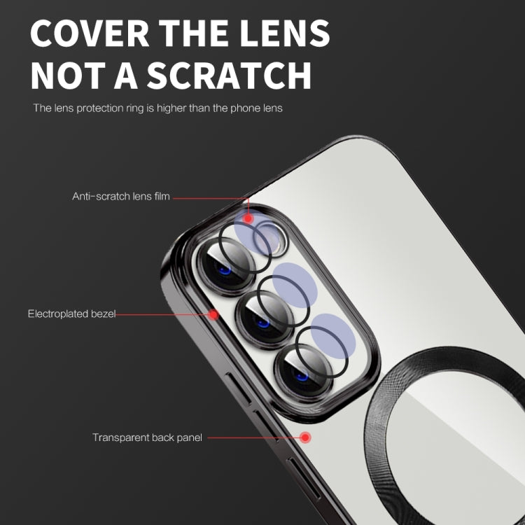 CD Texture Plating TPU MagSafe Phone Case with Lens Film