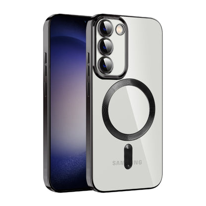 CD Texture Plating TPU MagSafe Phone Case with Lens Film, For Samsung Galaxy S23 5G, For Samsung Galaxy S23+ 5G, For Samsung Galaxy S23 Ultra 5G