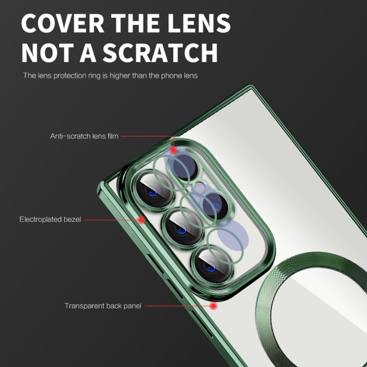 CD Texture Plating TPU MagSafe Phone Case with Lens Film