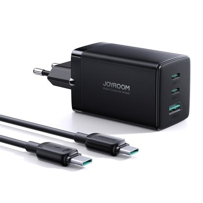JOYROOM TCG01 GaN Ultra 65W 2 Type-C + 1 USB Fast Charger with 1.2m Type-C Cable