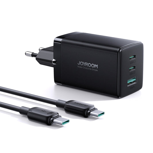 JOYROOM TCG01 GaN Ultra 65W 2 Type-C + 1 USB Fast Charger with 1.2m Type-C Cable