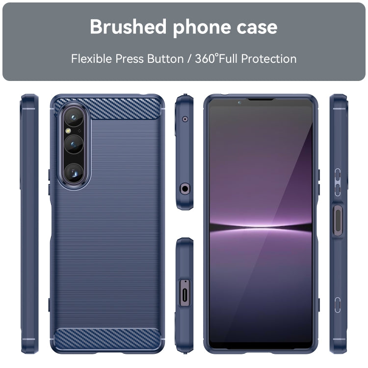 Brushed Texture Carbon Fiber TPU Phone Case