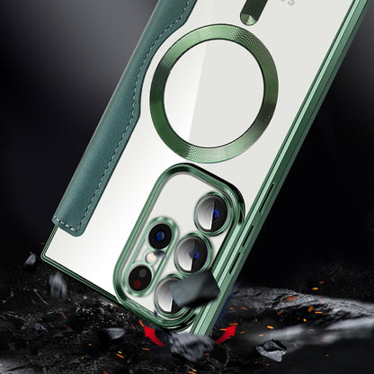 MagSafe Magnetic RFID Anti-theft Leather Phone Case, For Samsung Galaxy S23 5G, For Samsung Galaxy S23+ 5G, For Samsung Galaxy S23 Ultra 5G