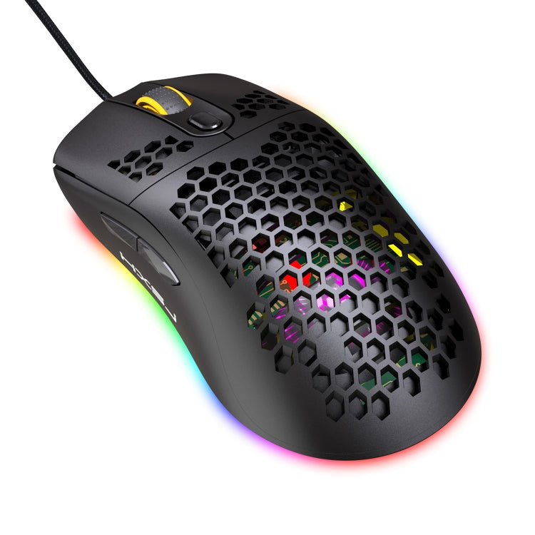 HXSJ X600 6 Keys RGB Luminous Macro Programming Wired Gaming Mouse, X600