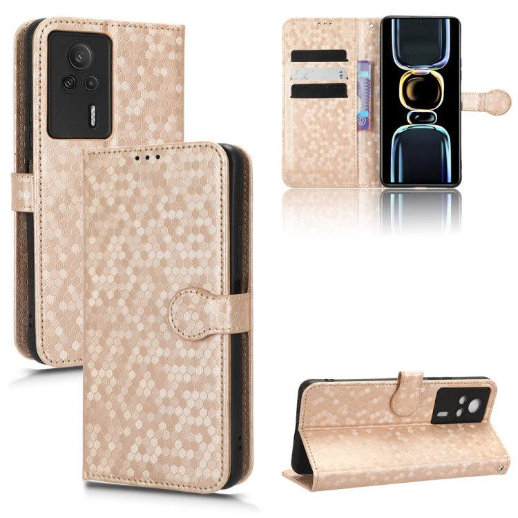 Honeycomb Dot Texture Leather Phone Case, For Xiaomi Redmi Note 12 Pro 5G, For Xiaomi Redmi Note12 Pro+, For Xiaomi Redmi K60 5G / K60 Pro / K60 Championship Edition, For Xiaomi Redmi K60E 5G