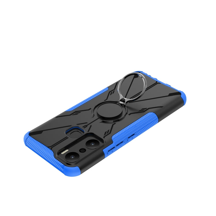 Armor Bear Shockproof PC + TPU Phone Case with Ring, For Infinix Hot 20 Play, For Tecno Pova 4
