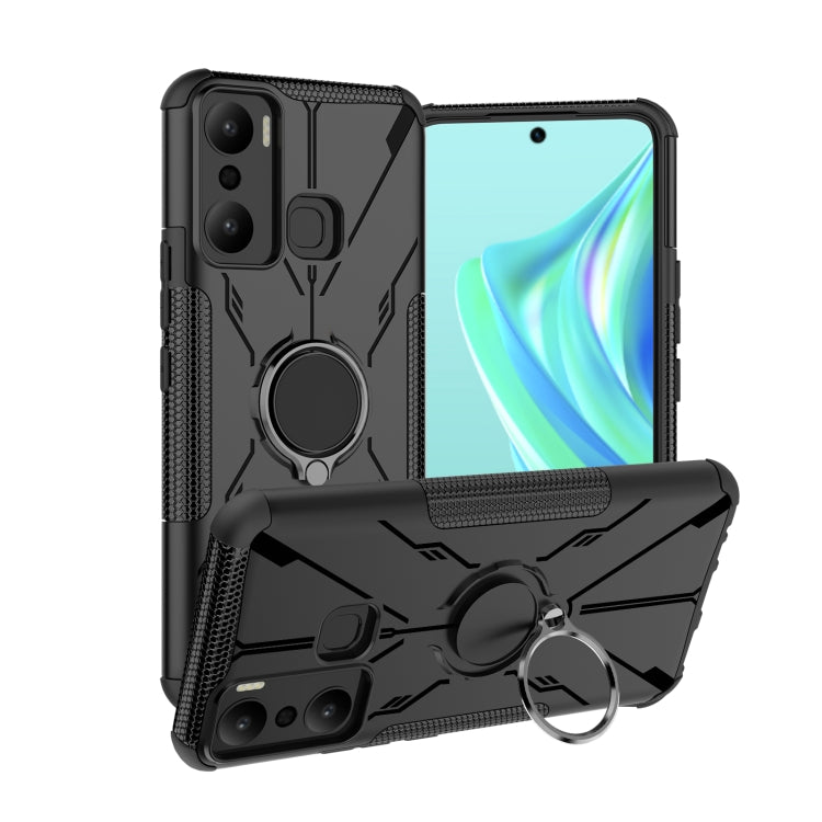 Armor Bear Shockproof PC + TPU Phone Case with Ring, For Infinix Hot 20 Play, For Tecno Pova 4