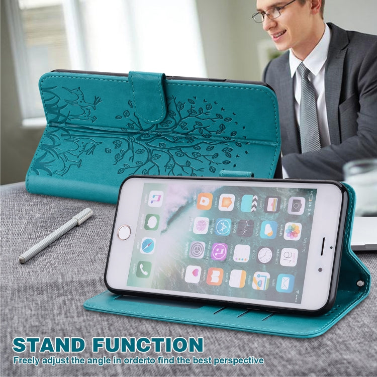 Tree & Deer Pattern Pressed Printing Horizontal Flip Leather Phone Case, For Samsung Galaxy S23 5G, For Samsung Galaxy S23+ 5G, For Samsung Galaxy S23 Ultra 5G, For Samsung Galaxy A14 5G