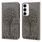 Tree & Deer Pattern Pressed Printing Horizontal Flip Leather Phone Case, For Samsung Galaxy S23 5G, For Samsung Galaxy S23+ 5G, For Samsung Galaxy S23 Ultra 5G, For Samsung Galaxy A14 5G