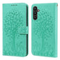 Tree & Deer Pattern Pressed Printing Horizontal Flip Leather Phone Case, For Samsung Galaxy A34 5G, For Samsung Galaxy A54 5G