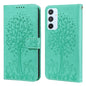 Tree & Deer Pattern Pressed Printing Horizontal Flip Leather Phone Case