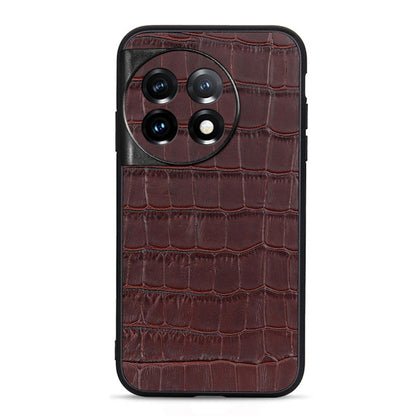 Accurate Hole Crocodile Texture Genuine Leather Phone Case