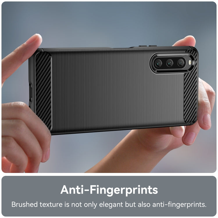 Brushed Texture Carbon Fiber TPU Phone Case