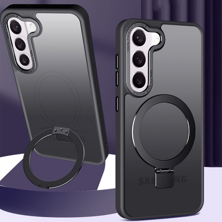 Skin Feel MagSafe Magnetic Holder Phone Case, For Samsung Galaxy S23 5G, For Samsung Galaxy S23+ 5G, For Samsung Galaxy S23 Ultra 5G