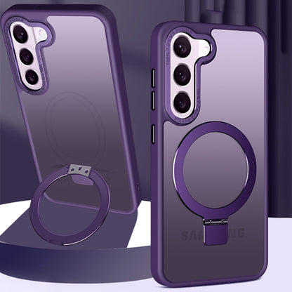 Skin Feel MagSafe Magnetic Holder Phone Case, For Samsung Galaxy S23 5G, For Samsung Galaxy S23+ 5G, For Samsung Galaxy S23 Ultra 5G