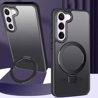 Skin Feel MagSafe Magnetic Holder Phone Case, For Samsung Galaxy S23 5G, For Samsung Galaxy S23+ 5G, For Samsung Galaxy S23 Ultra 5G