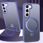 Skin Feel MagSafe Magnetic Holder Phone Case, For Samsung Galaxy S23 5G, For Samsung Galaxy S23+ 5G, For Samsung Galaxy S23 Ultra 5G