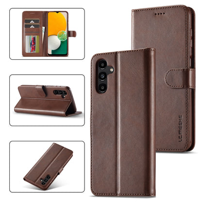 LC.IMEEKE Calf Texture Leather Phone Case