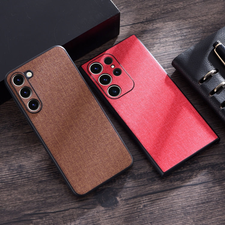 Cloth Texture PU + TPU Phone Case, For Samsung Galaxy S23 Ultra 5G