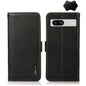 KHAZNEH Side-Magnetic Litchi Genuine Leather RFID Phone Case