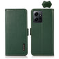 KHAZNEH Side-Magnetic Litchi Genuine Leather RFID Phone Case, For Google Pixel 7A, For Xiaomi Redmi Note 12 4G Global