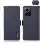 KHAZNEH Side-Magnetic Litchi Genuine Leather RFID Phone Case