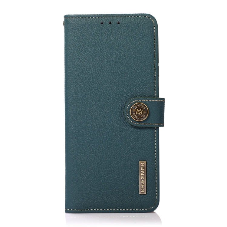 KHAZNEH Custer Texture RFID Genuine Leather Phone Case, For Google Pixel 7A, For Xiaomi Redmi Note 12 4G Global