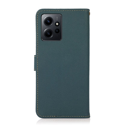 KHAZNEH Custer Texture RFID Genuine Leather Phone Case