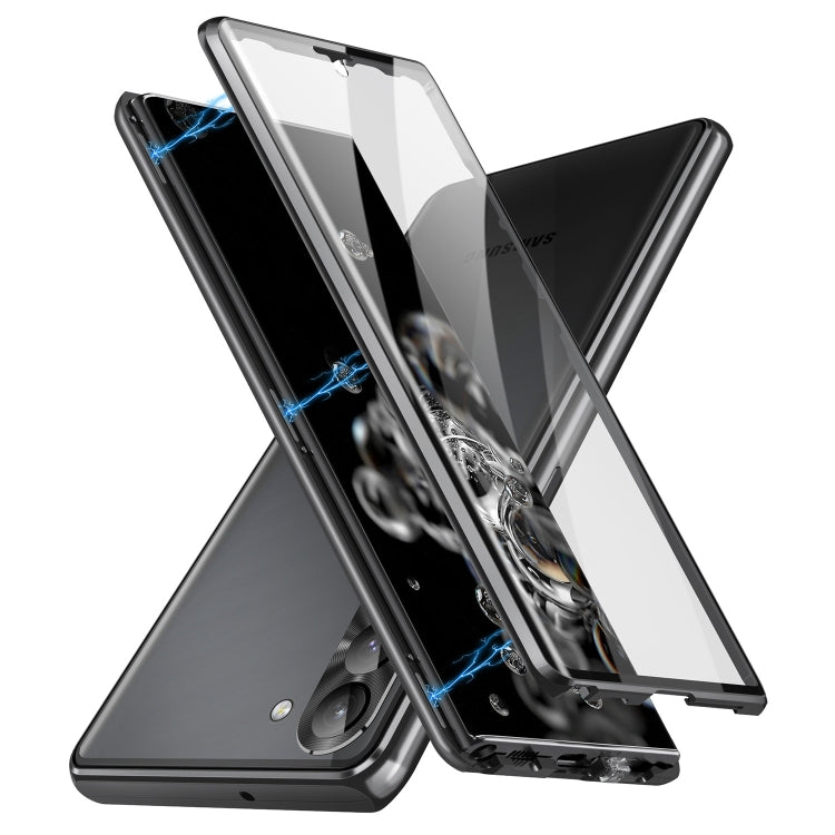 HD Full Cover Magnetic Metal Tempered Glass Phone Case