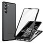HD Full Cover Magnetic Metal Tempered Glass Phone Case, For Samsung Galaxy S23 5G, For Samsung Galaxy S23+ 5G, For Samsung Galaxy S23 Ultra 5G