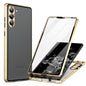 HD Full Cover Magnetic Metal Tempered Glass Phone Case, For Samsung Galaxy S23 5G, For Samsung Galaxy S23+ 5G, For Samsung Galaxy S23 Ultra 5G