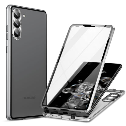 HD Full Cover Magnetic Metal Tempered Glass Phone Case, For Samsung Galaxy S23 5G, For Samsung Galaxy S23+ 5G, For Samsung Galaxy S23 Ultra 5G