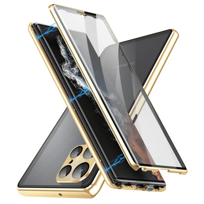 HD Full Cover Magnetic Metal Tempered Glass Phone Case