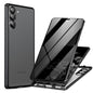 Privacy Full Cover Magnetic Metal Tempered Glass Phone Case, For Samsung Galaxy S23 5G, For Samsung Galaxy S23+ 5G, For Samsung Galaxy S23 Ultra 5G